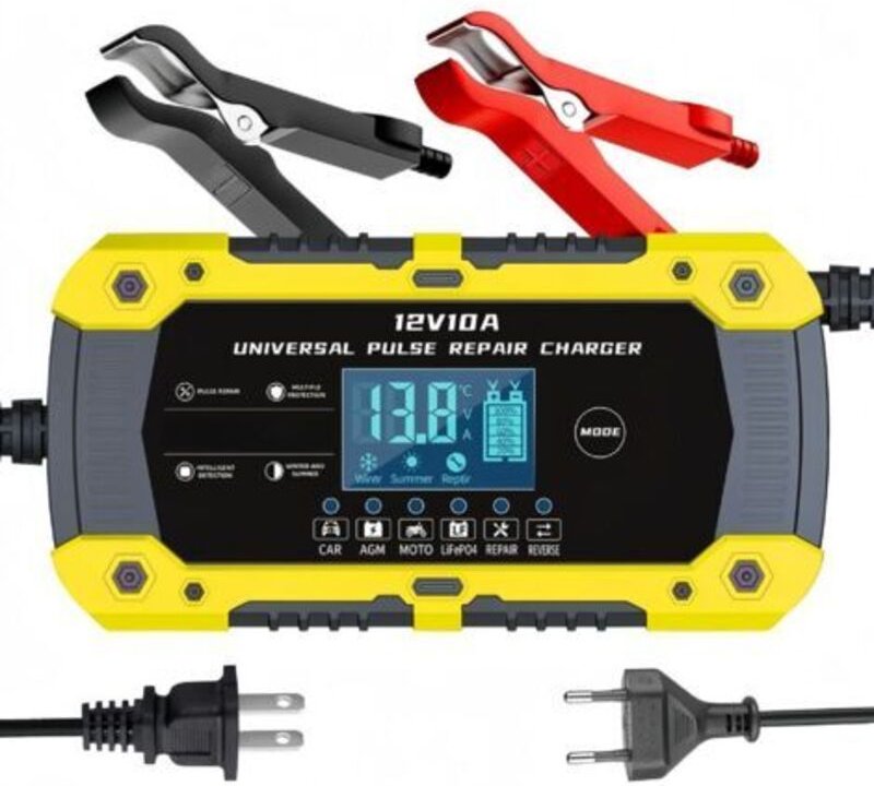 12V 10A Autobatterieladegerät, 12V 10A Motorradladegerät, Lithium-Eisenphosphat-Batterieladegerät.