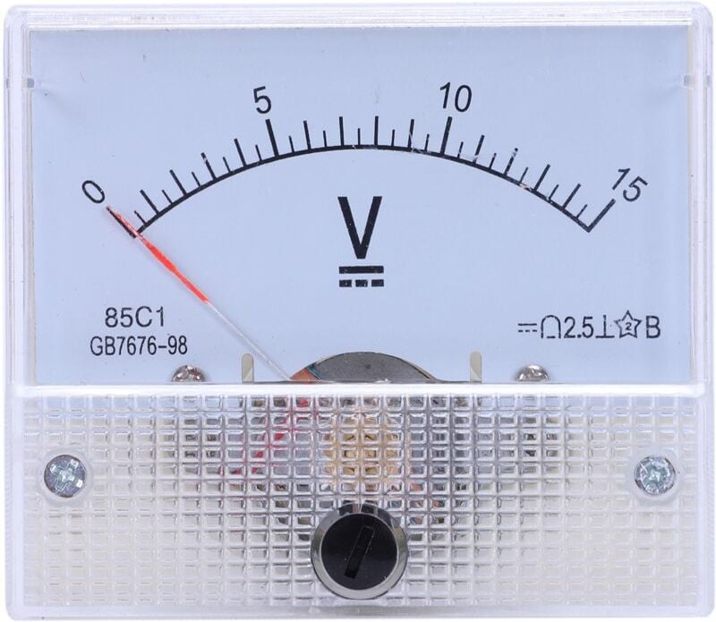 85C1 Feinabstimmungsuhr Analog Volt Instrumententafel Anzeige Dc 0-15V