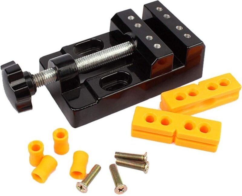 Universal-Mini-Schraubstock, Mini-Flachschraubstock aus Aluminiumlegierung, Oliven-Tischschraubstock für nukleare Befest...