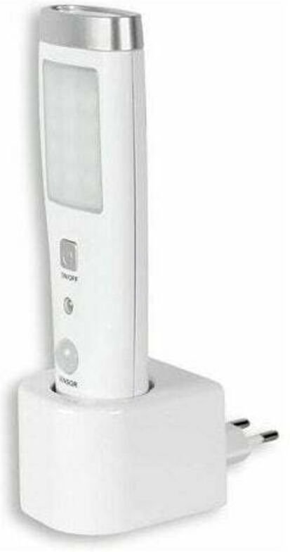 Lampe de poche à induction d'urgence Lampe Torche à Détecteur de Présence Angle Détection 60° 15 LED Rechargeable Batter...