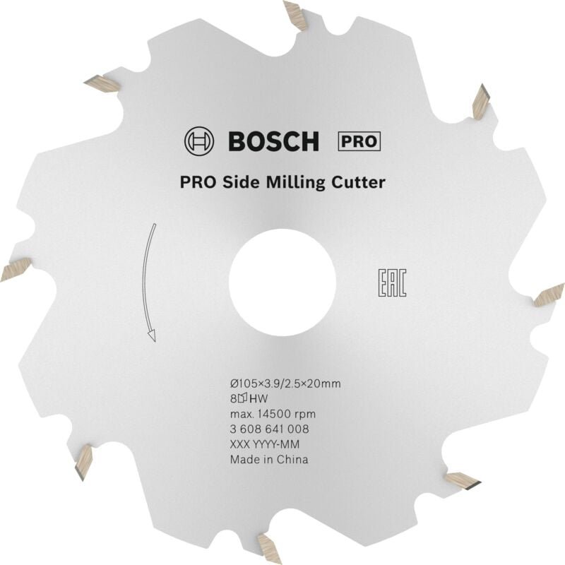 Bosch PRO Scheibenfräser, 105×20×4 mm, 8 Zähne