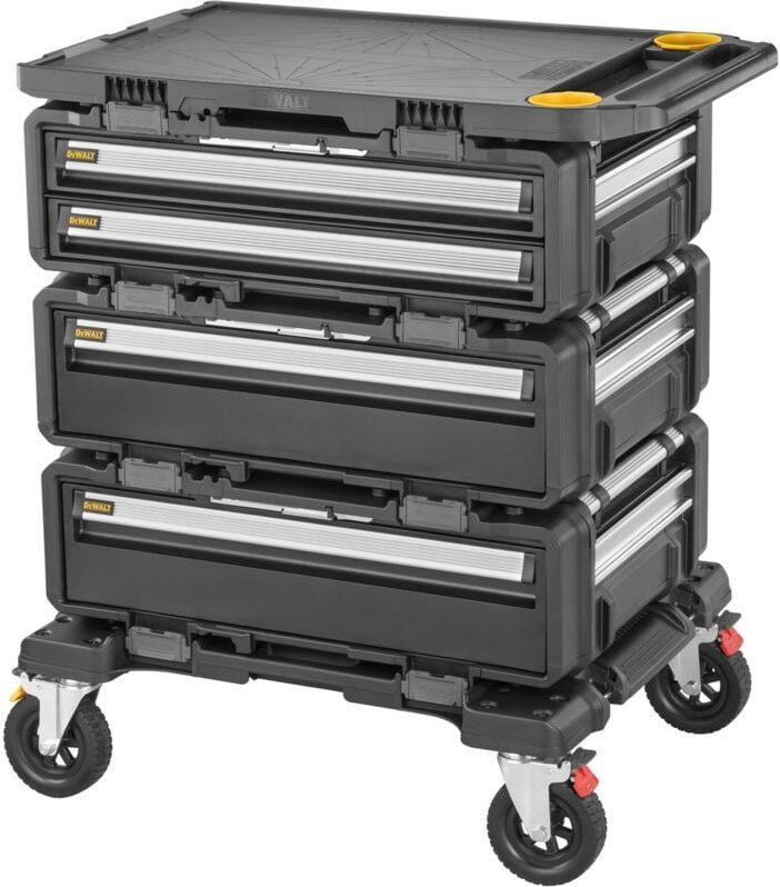 Toughsystem 2.0 dxl Tower 5-in-1, Set mit drei dxl Modulen, Arbeitsfläche und Transportroller - Dewalt