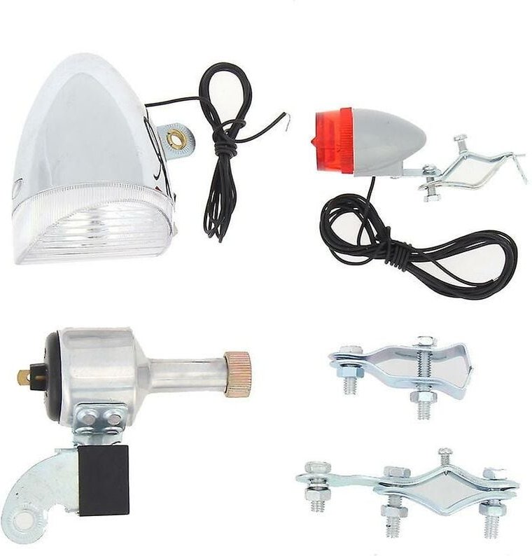Woosien - Fahrrad Dynamo Lichter Set Scheinwerfer Rücklicht Led Fahrrad Licht Motorisierte Fahrrad Reibung Dynamo Gene