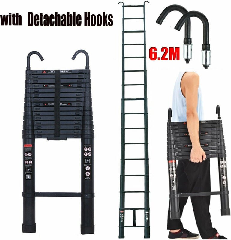 Teleskopleiter Aluleiter Anlegeleiter Aluleiter Stehleiter Klappleiter Alu 6.2m