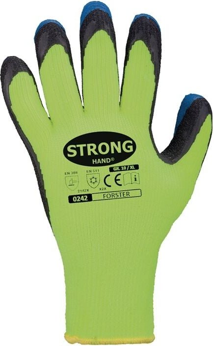 0242-11 Kälteschutzhandschuhe Forster Größe 11 neon-gelb/blau en 388, - Stronghand
