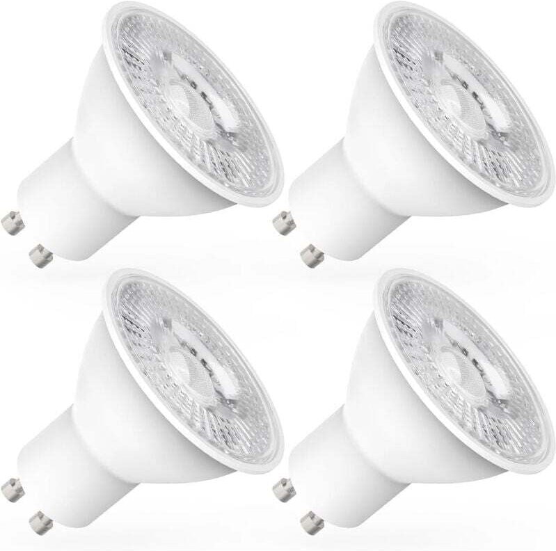 GU10 LED-Lampe, 5 W entspricht 60 W, 600 lm, kaltweiß 6000 K, 120° breiter Abstrahlwinkel, LED-Spot, 4er-Pack [Energiekl...