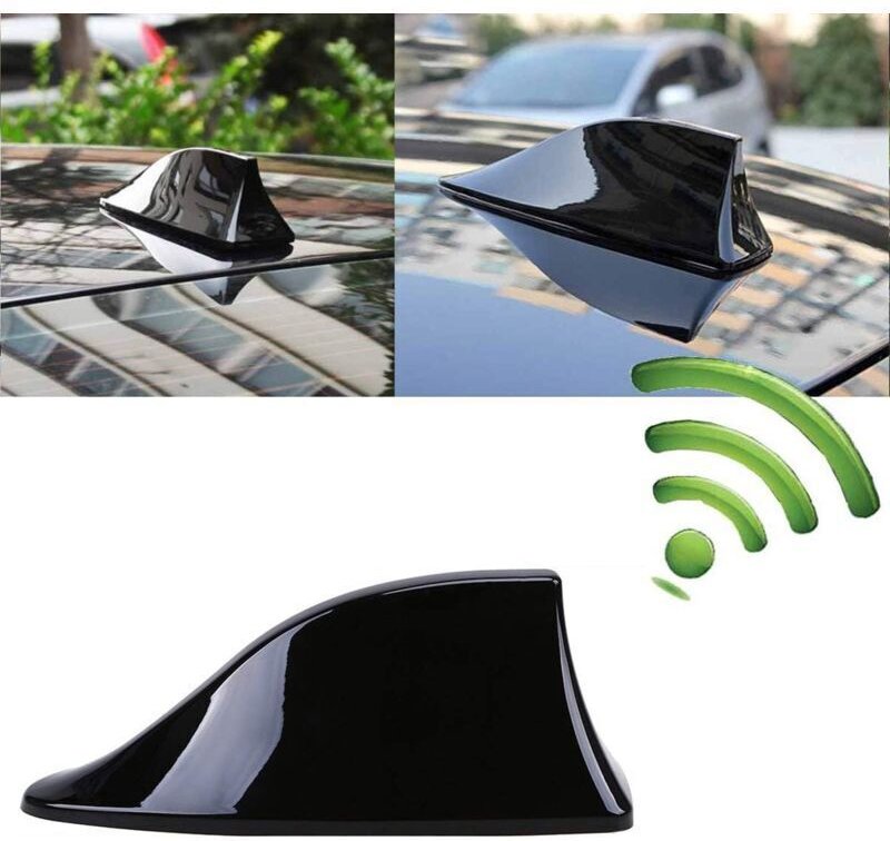 2 Stück Universal-Auto-Haifischantenne, Haifischflossenantenne – Autoantenne mit FM/AM-Radiosignal mit wasserdichter Kle...