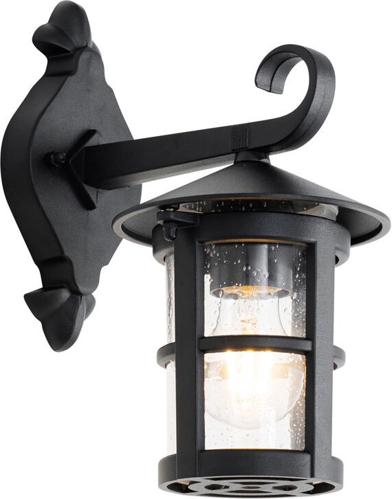 Klassische Außenwandlaterne schwarz IP44 - Herb