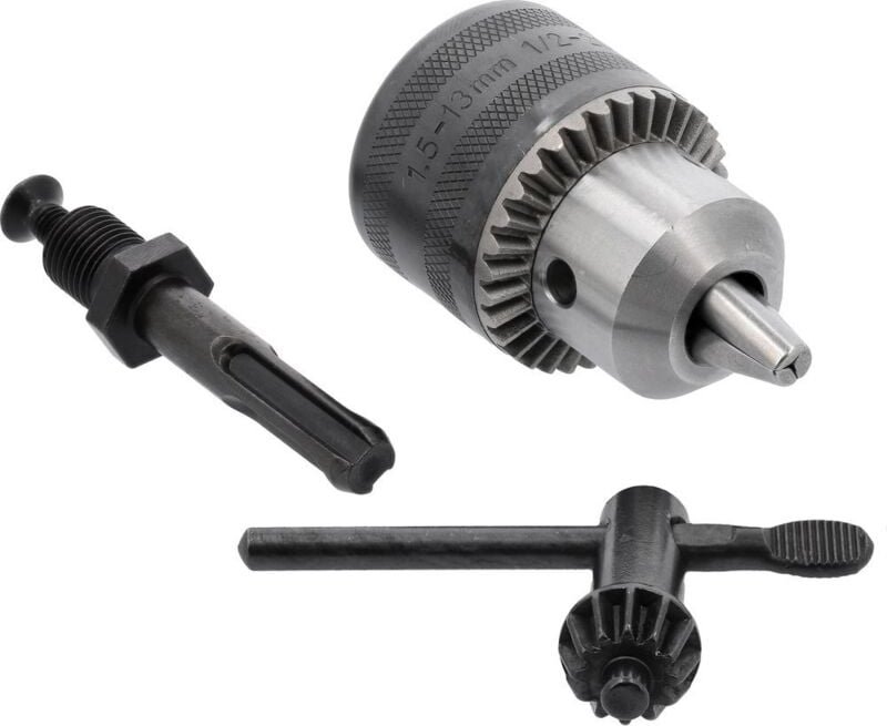 YATO Bohrfutter SDS-Plus Adapter & Schlüssel 1,5–13 mm 1/2" 20UNF Bohrfutterschlüssel Kohlenstoffstahl Cr40 für Schlagbo...