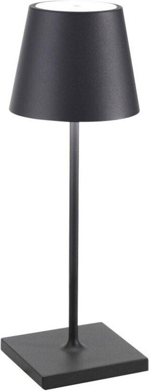 Zafferano - Poldina Pro Mini Dunkelgraue LED-Tischleuchte, wiederaufladbar und dimmbar mit einer Akkulaufzeit von bis zu...