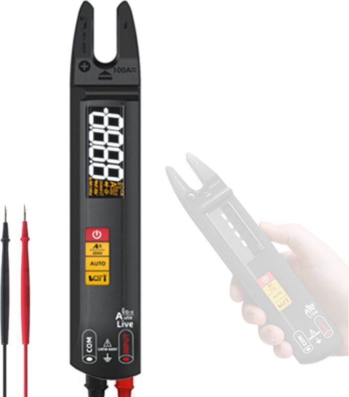 Voltmetro e amperometro multifunzione a 4000 conteggi, misurazione di tensione e corrente CA/CC, tester NCV, tester di r...