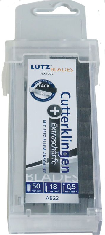 Lutz Abbrechklinge 18mm black Pack a 50 St.