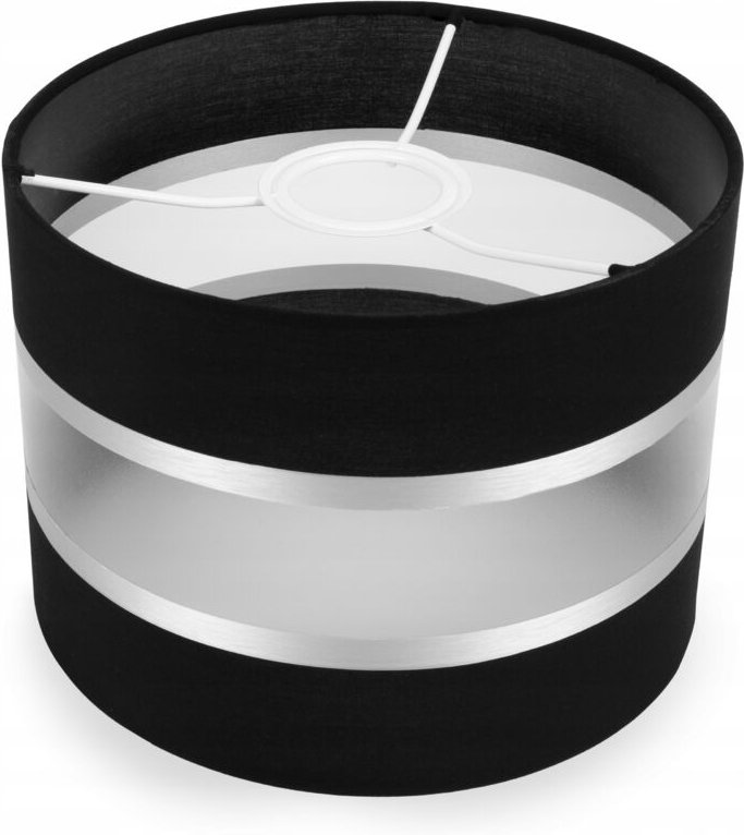 Moderner Lampenschirm 20cm Chromstreifen Auswahl Aus 8 Farben