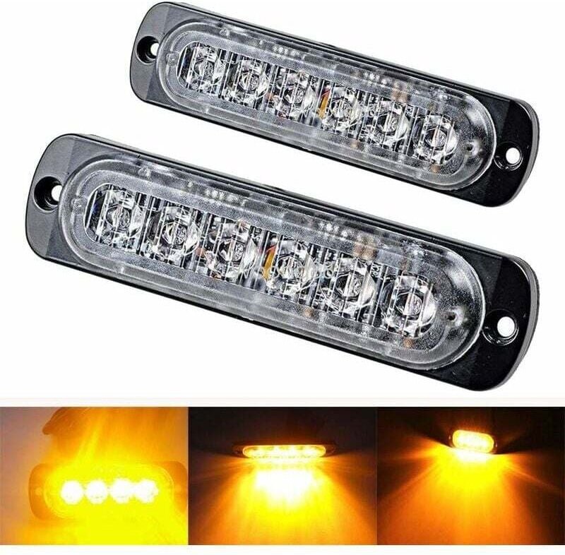 BR-Vie 6 LED-Blitzlichtleiste für Autos, 12 v – 24 v, Fahrzeug-Warnleuchte, blinkendes Sicherheitssignal für Auto, suv, ...
