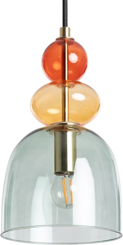 Pendelleuchte Metall und Glas Baudelaire Grün