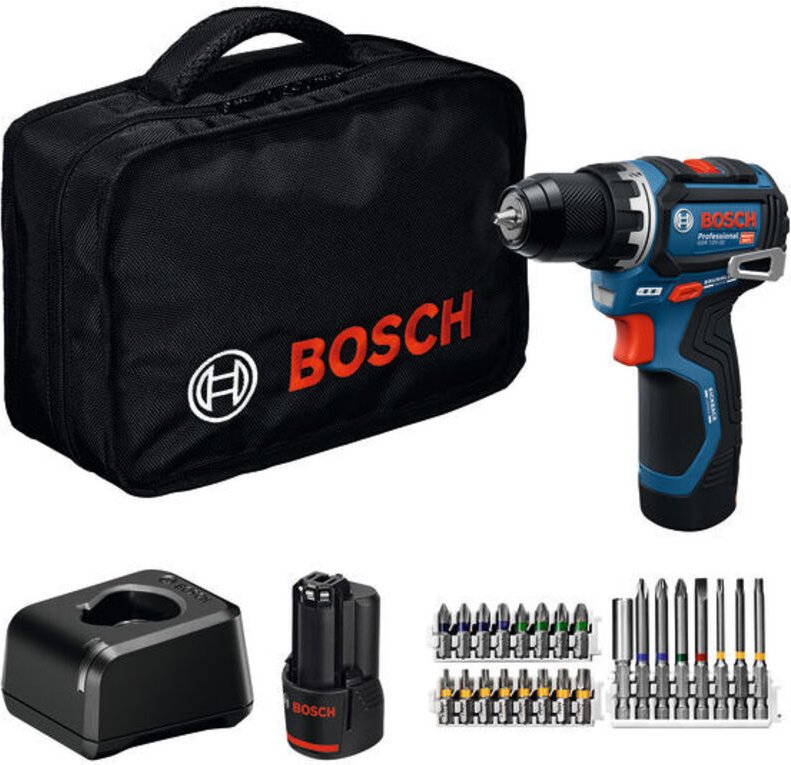Bosch Akku-Bohrschrauber GSR 12V-32, 2x 2.0Ah und Ladegerät in Werkzeugtasche