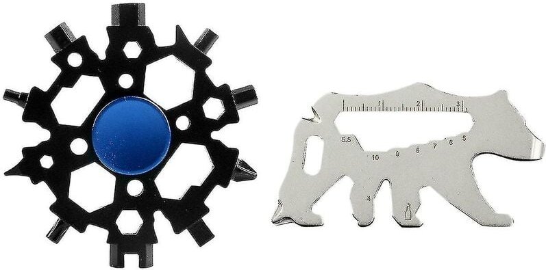 22-in-1-Schneeflocken-Multifunktionswerkzeug mit Multifunktions-Kartenschlüssel, Herrengeschenk e