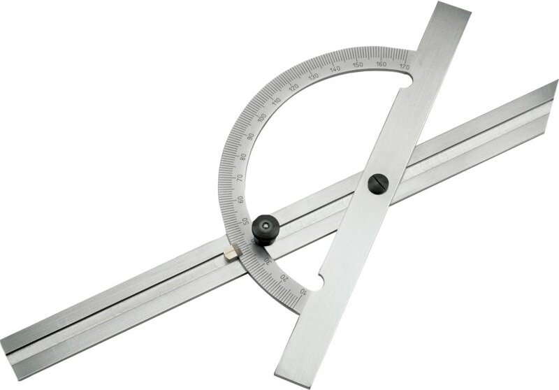 Rb Messwerkzeug - Gradmesser mit Feststellschraube 200mm - Winkelmesser Messbereich Messbereich 10-170 Grad