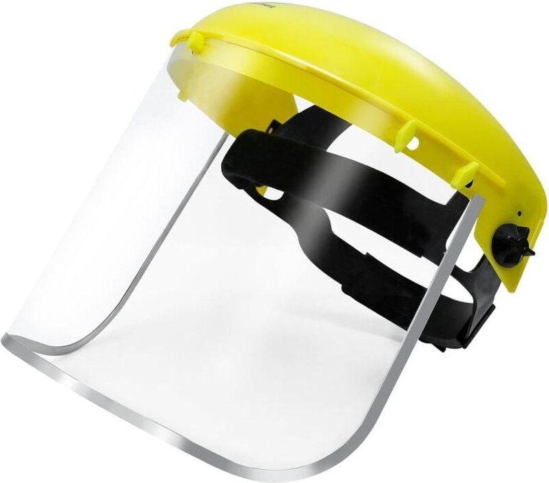 Gesichtsschutz mit Aluminiumverstärkung, Schutzvisier mit verstellbarem Kopfband, verstellbares Gesichtsschutzvisier für...