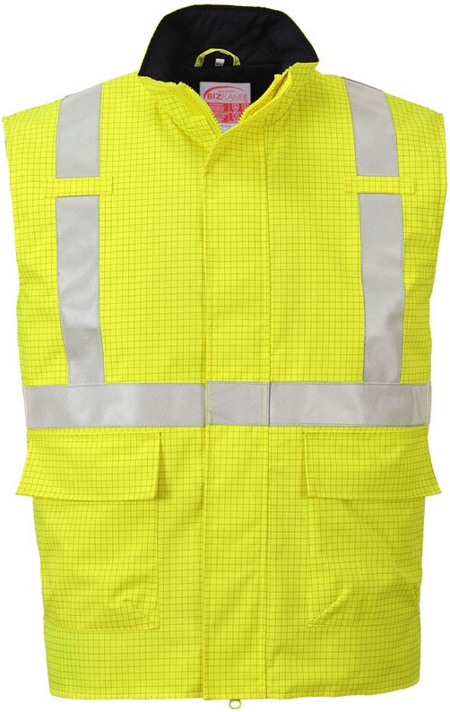 Bodywarmer Hi-vis Bizflame Antistatisch und Fr - S - Gelb - Portwest