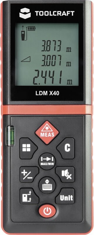 Ldm X40 Laser-Entfernungsmesser 40 m - Toolcraft