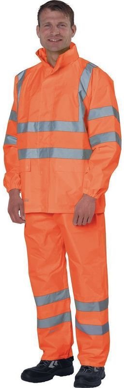 Warnschutzregenhose Gr.L orange prevent