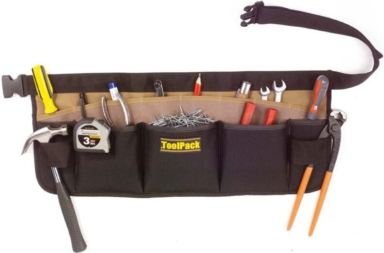 TOOLVIZION ToolPack Werkzeuggürtel Hobby, 13 Fächer, inkl. Gürtel