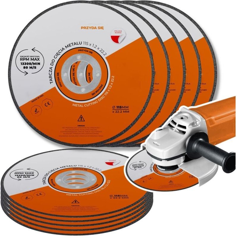 5 x 115 mm x 1,2 mm x 22,2 mm Winkelschleifer-Trennscheibe für Metall und Stahl