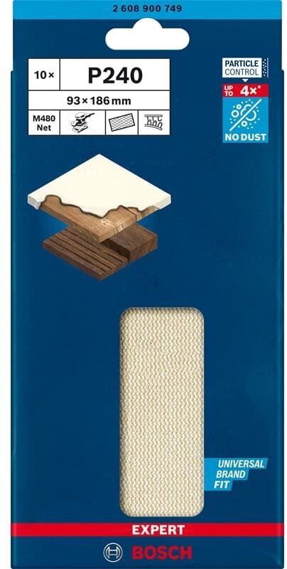 Accessories expert M480 2608900749 Schleifnetz für Schwingschleifer ungelocht Körnung (num) 24 - Bosch