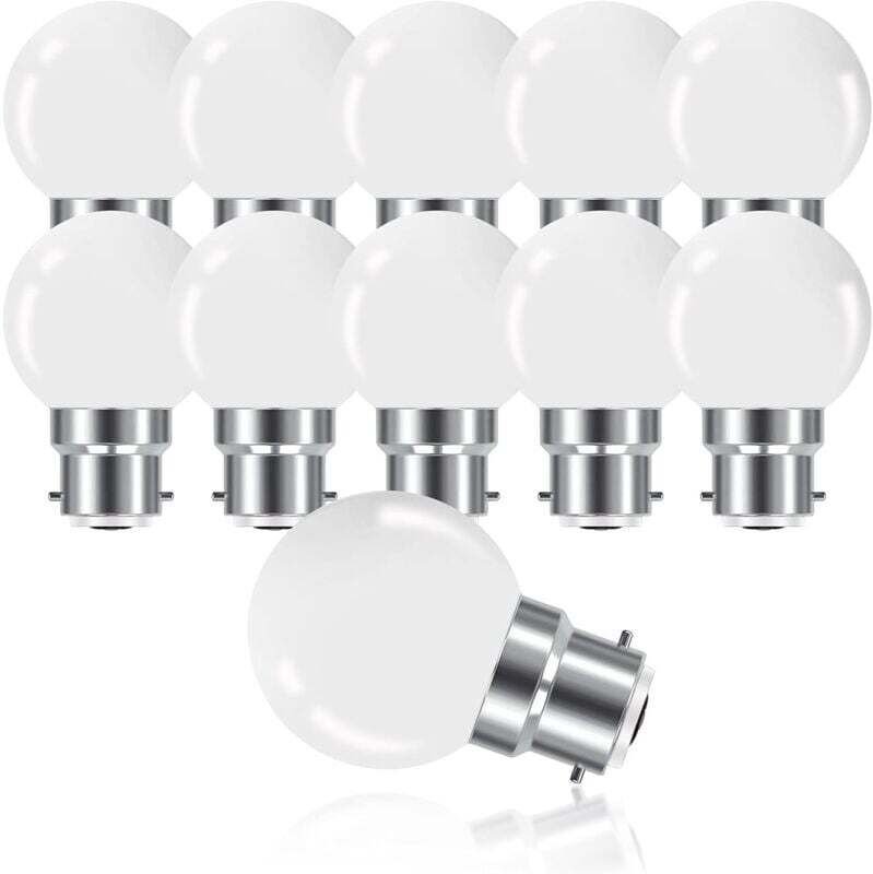 Debuns - B22 3W Bajonett-LED-Glühbirne, B22 G45 Mini-Globe-Golfball-Glühbirne, Warmweiß 3000K, 280LM, Nicht dimmbar, 10e...
