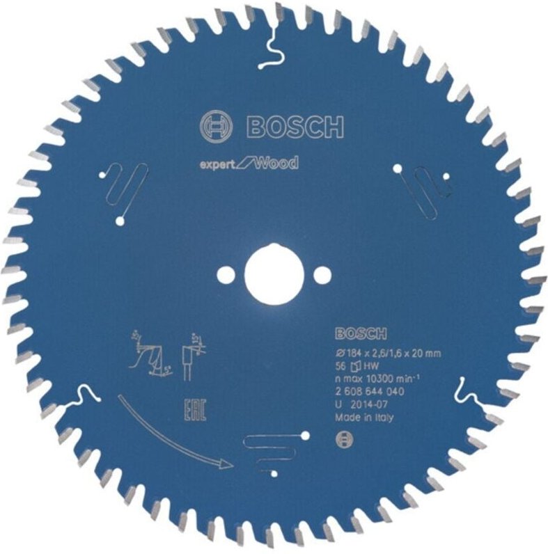 Kreissägeblatt Expert for Wood 184 x 20 x 2,6 mm, 56 Zähne - Bosch