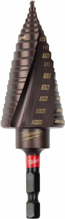 Milwaukee SHOCKWAVE Stufenbohrer schlagfest 4 - 30 mm, 2/3-mm-Stufen