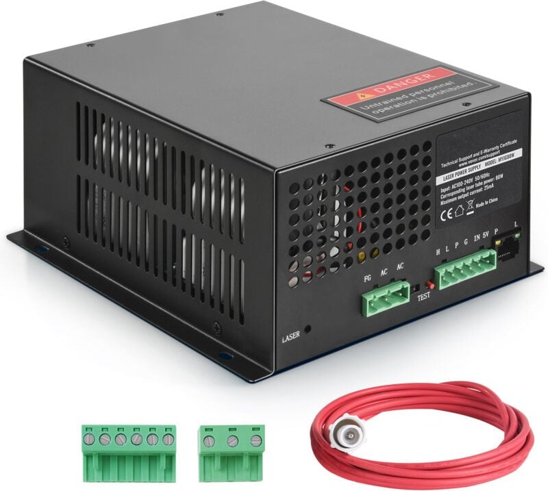 80 w CO2-Laser-Netzteil – Hohe Leistung zum Gravieren, schnelle Wärmeableitung, kompatibel mit mehreren Marken, langlebi...
