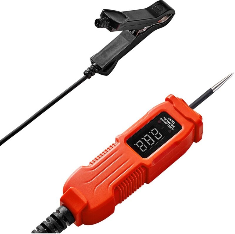 Mophorn Kfz-Stromkreistester mit Sonde & LED-Anzeige, 3-72 DCV Spannungsprüfer mit 3,5 m Kabel & robustem ABS-Gehäuse, e...