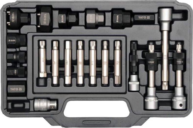 Schlüsselsatz für Lichtmaschine mit Kupplung 22-teilig / YT-04211 / Yato