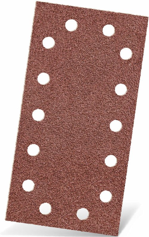 Red Klett-Schleifblätter, 230 x 115 mm, 14-Loch, f. Schwingschleifer, Normalkorund (50 Stk.) K60 - Menzer