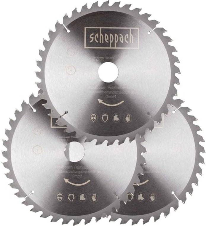 Scheppach - Multifunktionssägeblätter Profi 3er-Set 255mm Kappsäge Zugsäge HM110MP