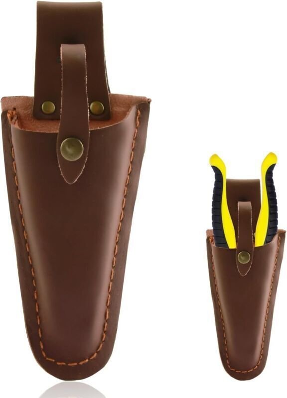 Lederetui für Gartenscheren oder Zangen, hochwertige Leder-Gartenwerkzeugtasche, ideal für Gartenscheren, Scheren, Pinze...