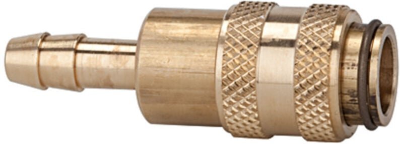 Schnellverschlusskupplung nw 5, Messing blank, Tülle lw 6 - Riegler