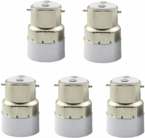 Thumbnail - 5er-Pack B22-auf-E14-Glühbirnenfassung, Konverter, B22-Fassung, Fassungsschalter auf Standard-E14-Adapter, Lampenfassung...