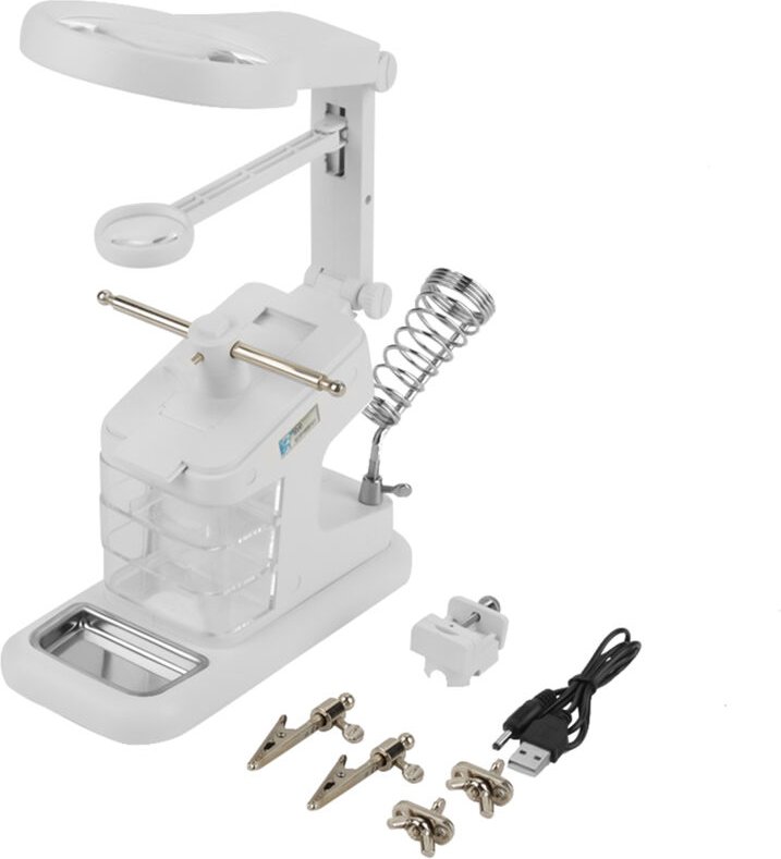 Naroote Lötstation, Lötkolbenständer, USB-Lötkolben, Handlötkolbenheber, Handlötkolbenständer mit 3x/4,5x/25x Vergrößeru...
