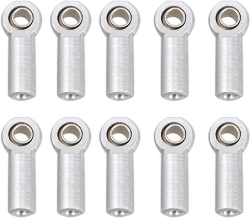 10 StüCke Metall M3 Link Spur Stangen Kopf Kugelgelenk für 1/10 RC Auto Crawler AXIAL SCX10 D90 D110 CC01, Silber