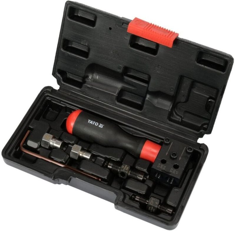 YATO Bremsleitung Bördelgerät Werkzeug Kfz Pkw Bördel Satz Set 4,75 6,3