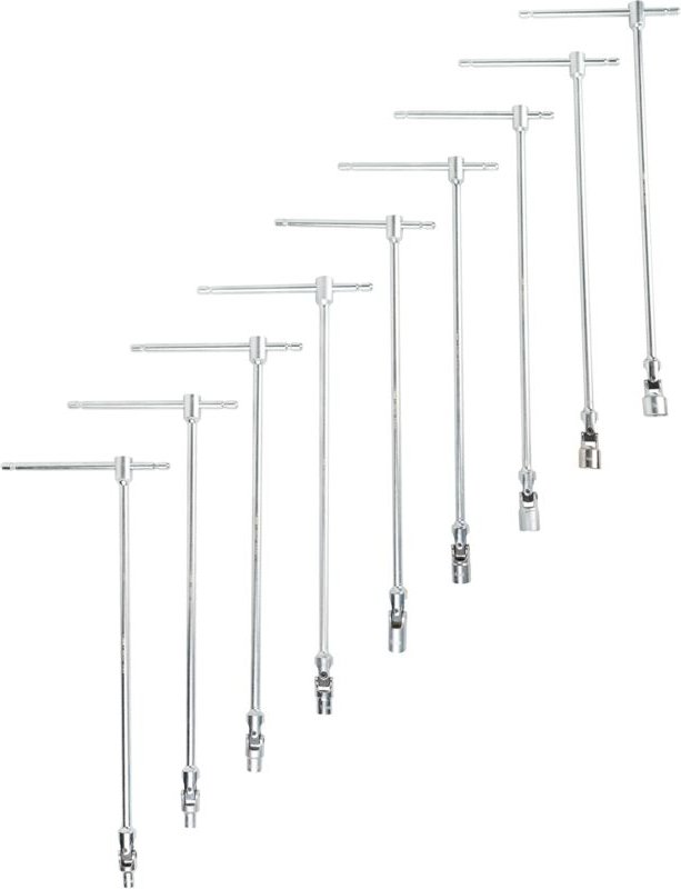 JBM54380 Satz mit 9 Knickschlüsseln mit T-Griff (7–19 mm)