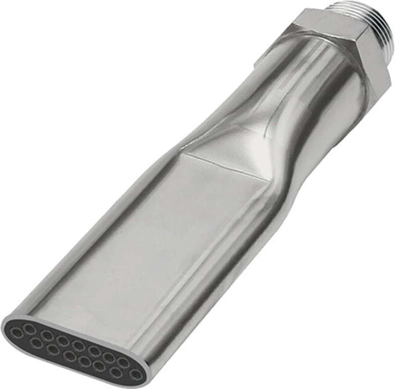 Lärmarme Flachdüse, g 1/4 ag, ms vernickelt, Düsenbreite 21,0 mm - Riegler