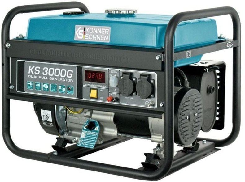 Könner&söhnen - Könner&Söhnen Gas Benzin Stromaggregat 3000 Watt KS3000G Stromerzeuger Notstrom