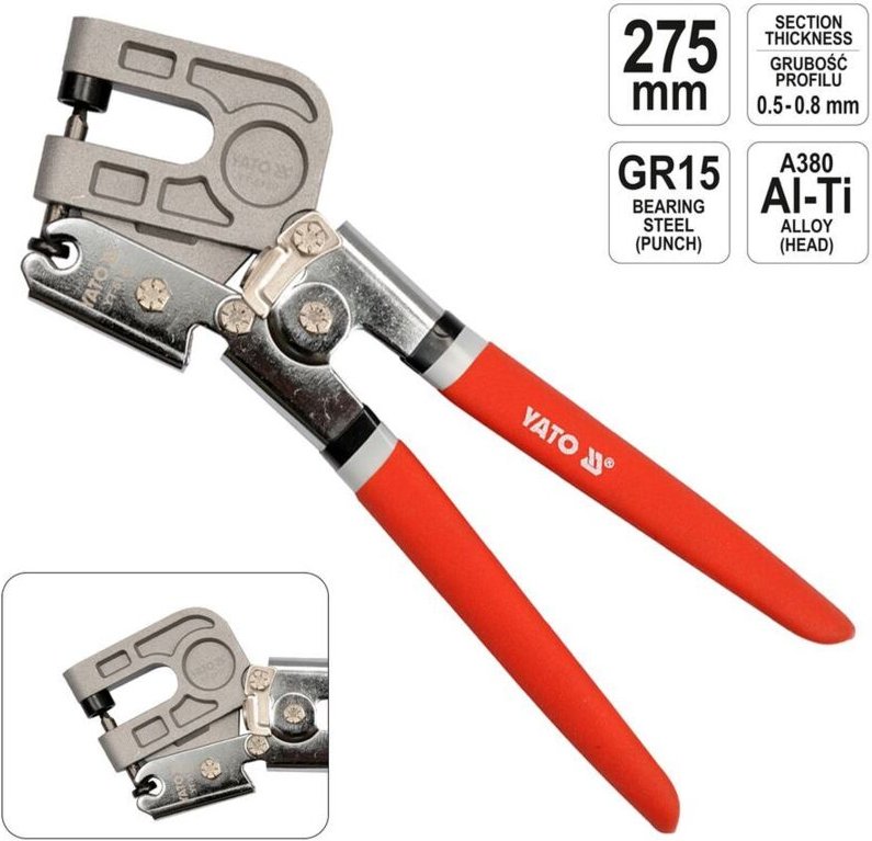 Profil Verbundzange Crimpzange Blindnietzange Trockenbau Ständerwerk Krimperzange 275mm - Yato