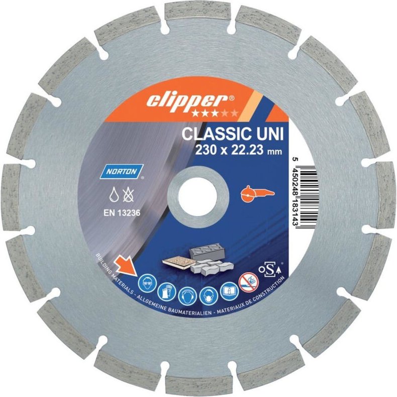 Norton - Clipper Diamant Sägeblatt Classic Universal (vormals Classic Uni), Ausführung: 125 x 22,23 mm