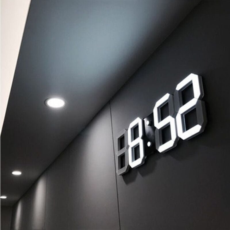 LED-Wanduhr, Wecker, LED-Digital-Wanduhr, Reloj De Pared Horloge, Alarm, Alarme, digitale Tischuhr, digitale Wanduhr, LE...