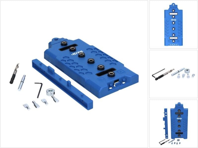 LR32 Lochreihen Bohrschablone 32 mm blau + 5 mm Bohrer ( KMA3232-INT ) - Kreg